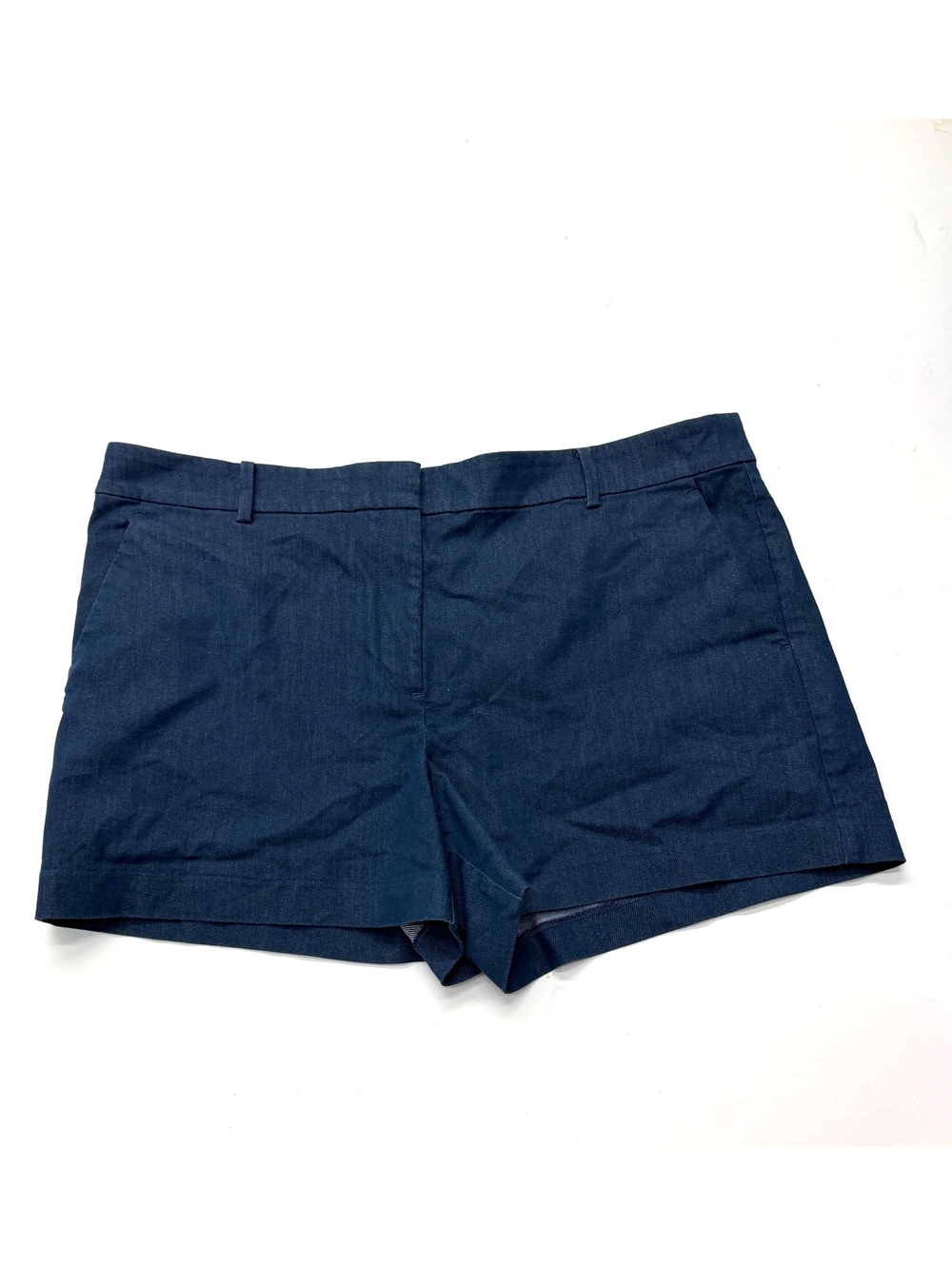 LOFT Navy Blue Women's Casual The Riviera Chambray Shorts Size 16
